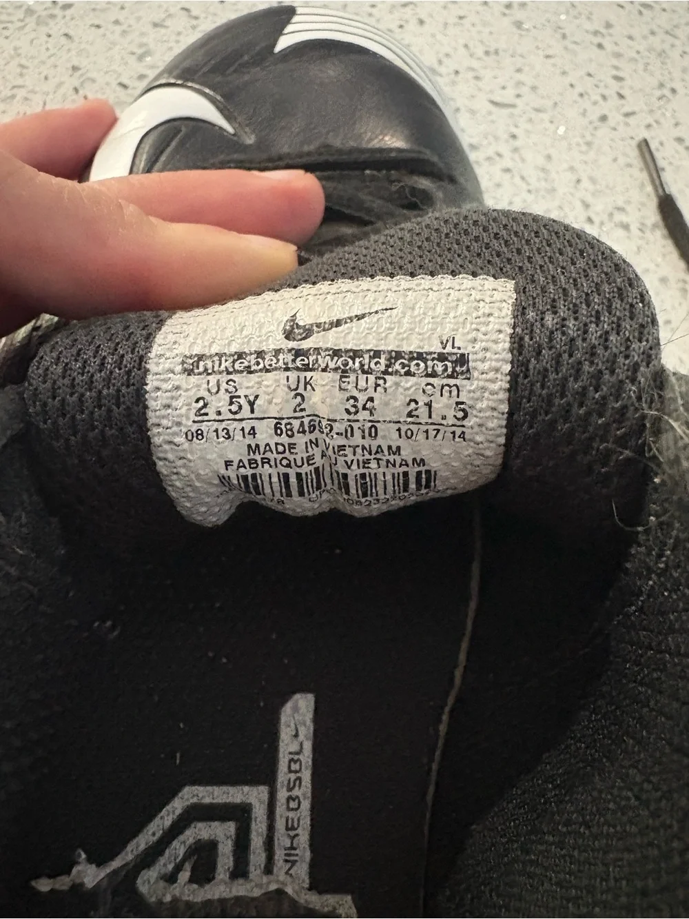 Nike Black and White Soccer Cleats with Swoosh